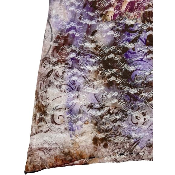 Vtg 90s NWOT Moody Floral Lace Overlay Tank Top | Grunge Fairy Whimsigoth Y2K M - Picture 16 of 16